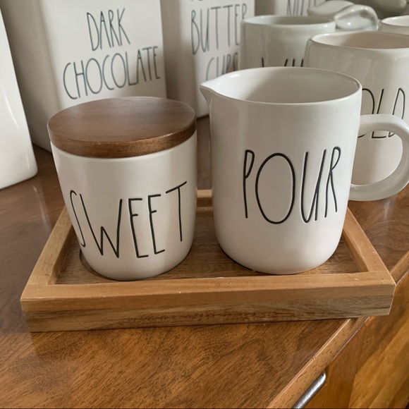 Rae Dunn sugar and creamer set SWEET & POUR - Picture 1 of 8